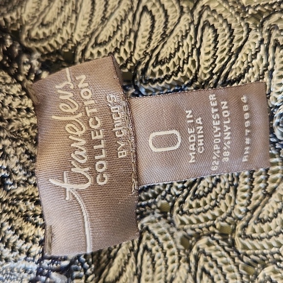 Chico's Travelers Open Front Open Weave 3/4 Sleeve Silvery Luster Mimi Jacket - Picture 10 of 11